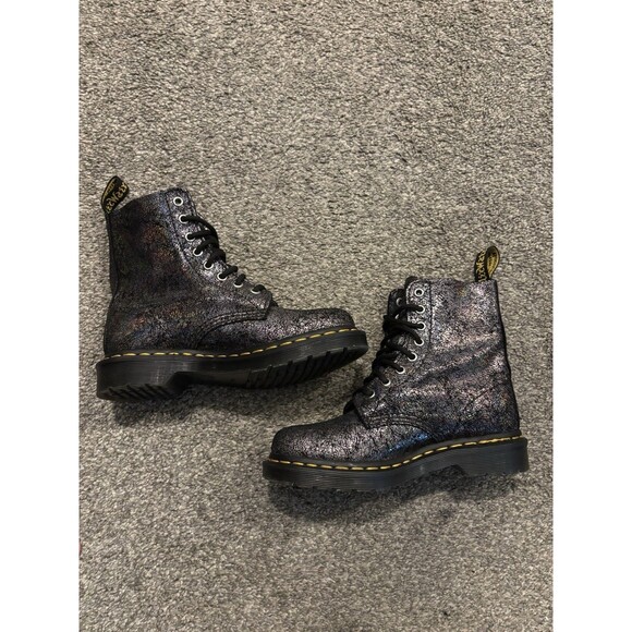 Dr Martens 1460 Pascal 8 Eye Snake Metallic Boots Women’s Size 5 - Picture 5 of 7
